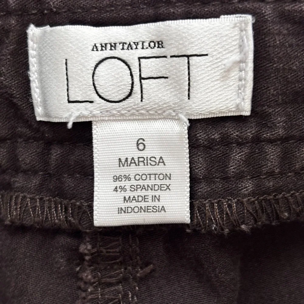 LOFT Marissa Gorpcore Y2k Utility Earthy‎ Brown Cargo Bermuda Short Bungee Hem 6